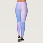 Koel abstract blauw meetkundig patroon leggings (Achterkant)