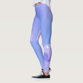 Koel abstract blauw meetkundig patroon leggings (Links)
