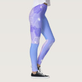 Koel abstract blauw meetkundig patroon leggings (Rechts)