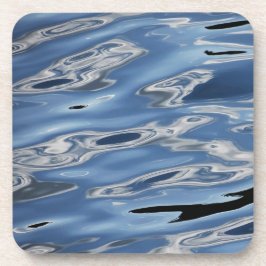 Koel abstract blauw patroon bier onderzetter