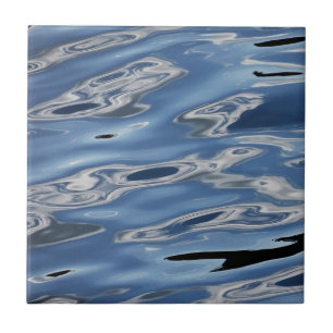 Koel abstract blauw patroon rond papier onderzette tegeltje