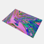 Koel Abstract Chartreuse en warmroze roovy Retro Deurmat (Schuin)