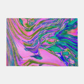 Koel Abstract Chartreuse en warmroze roovy Retro Deurmat (Voorkant)