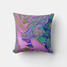 Koel Abstract Chartreuse en warmroze roovy Retro