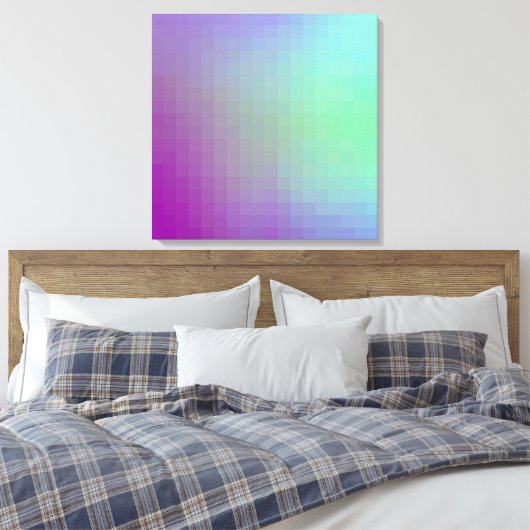 Koel Abstract Design Canvas Afdruk (Insitu (Slaapkamer))