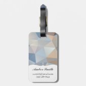 Koel Abstract driehoekspatroon Bagagelabel (Achterkant verticaal)