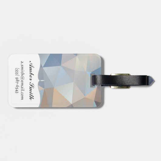 Koel Abstract driehoekspatroon Bagagelabel (Achterkant horizontaal)
