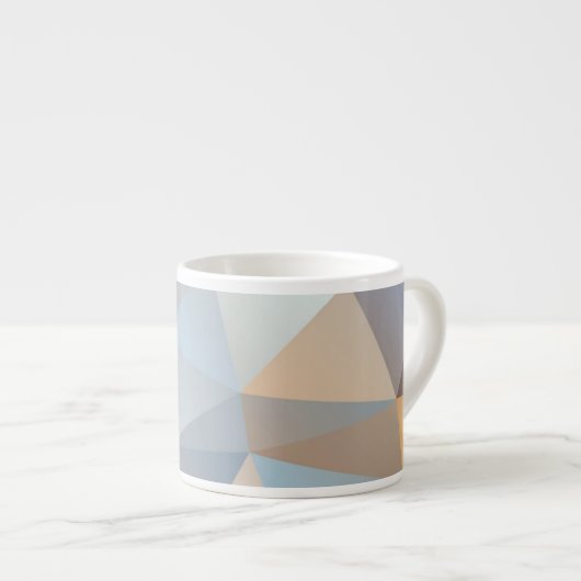Koel Abstract driehoekspatroon Espresso Kop (Voorkant rechts)