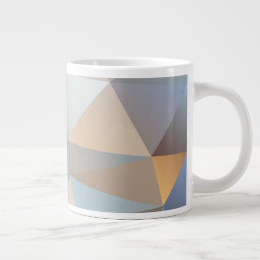 Koel Abstract driehoekspatroon Grote Koffiekop (Rechts)