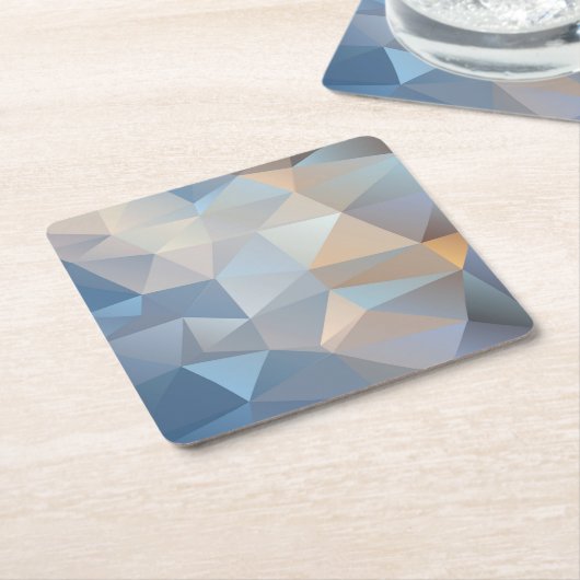 Koel Abstract driehoekspatroon Kartonnen Onderzetters (Schuin)