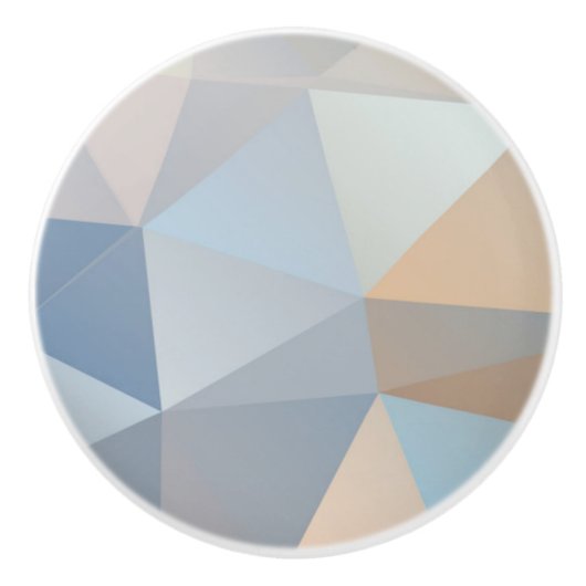 Koel Abstract driehoekspatroon Keramische Knop (Voorkant)