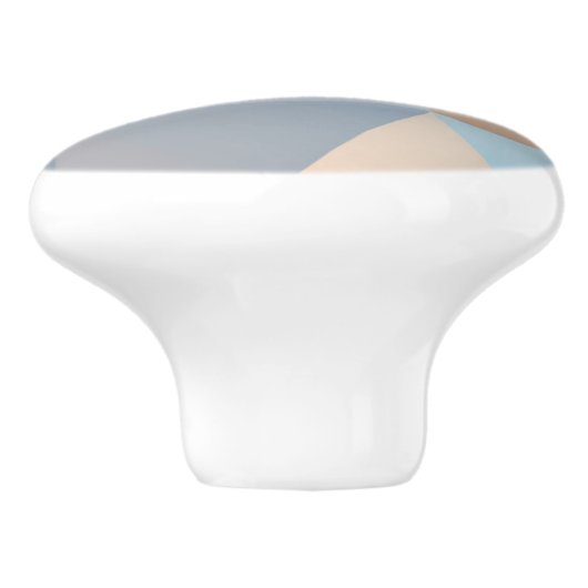 Koel Abstract driehoekspatroon Keramische Knop (Zijkant)