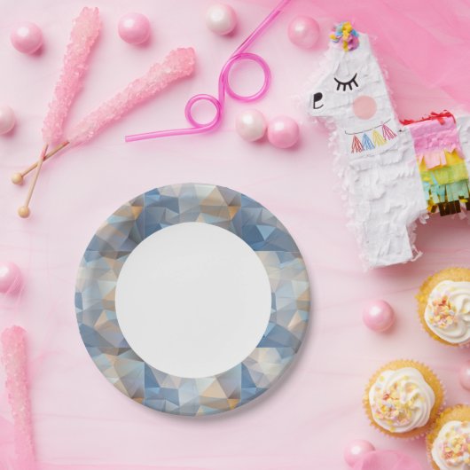 Koel Abstract driehoekspatroon Papieren Bordje (Feest)