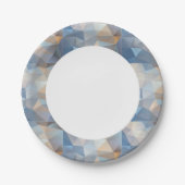 Koel Abstract driehoekspatroon Papieren Bordje (Voorkant)