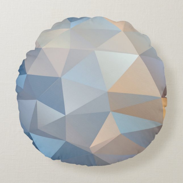 Koel Abstract driehoekspatroon Rond Kussen (Voorkant)