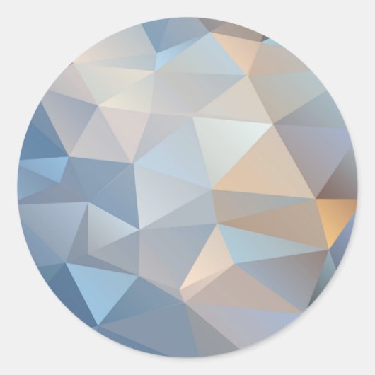 Koel Abstract driehoekspatroon Ronde Sticker (Voorkant)