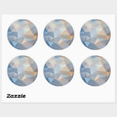 Koel Abstract driehoekspatroon Ronde Sticker (Vel)