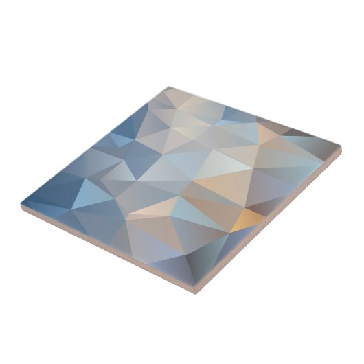 Koel Abstract driehoekspatroon Tegeltje (Zijkant)