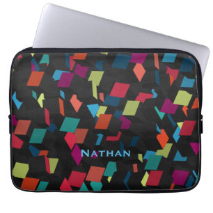 Koel Abstract geometrisch kubuspatroon gepersonali Laptop Sleeve