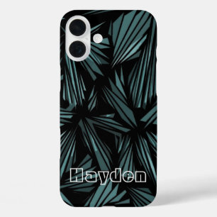 Koel Abstract gespleten glas, speciaal gepersonali iPhone 16 Plus Hoesje