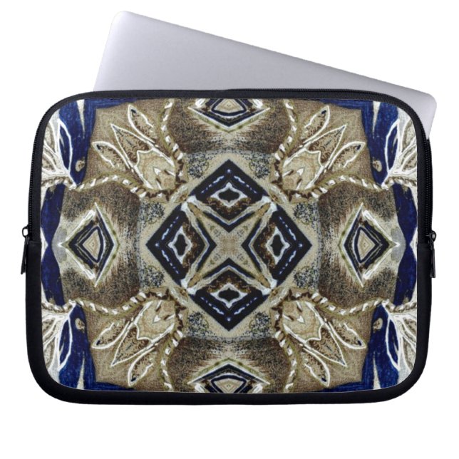 Koel Abstract Laptop Sleeve (Voorkant)