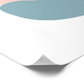 Koel Abstract Modernisme in Blauw en Blush Poster (Hoek)