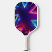 Koel Abstract Neon Design Aangepaste tekstnaam Pickleball Paddle (Achterkant)