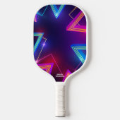 Koel Abstract Neon Design Aangepaste tekstnaam Pickleball Paddle (Voorkant)