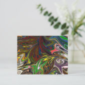 Koel abstract patroon briefkaart (Staand voorkant)