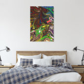 Koel abstract patroon canvas afdruk (Insitu (Slaapkamer))