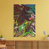 Koel abstract patroon canvas afdruk (Insitu (Woonkamer))