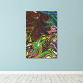Koel abstract patroon canvas afdruk (Insitu (Houten vloer))