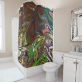 Koel abstract patroon douchegordijn (In situ)