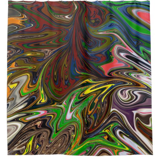 Koel abstract patroon douchegordijn (Voorkant)