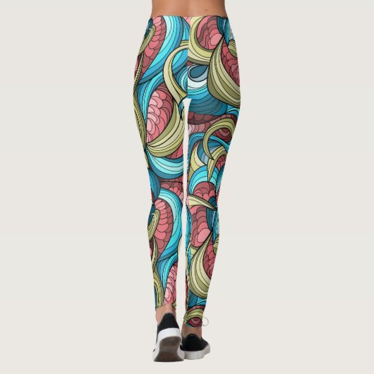 Koel Abstract patroon Leggings (Achterkant)