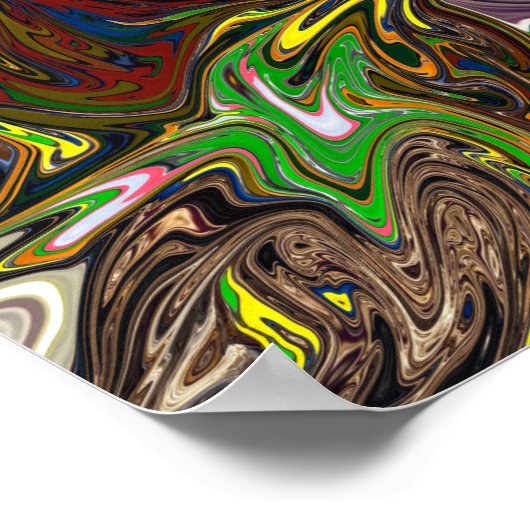 Koel abstract patroon poster (Hoek)