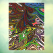 Koel abstract patroon raamsticker (Vel 3)