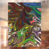 Koel abstract patroon raamsticker (Vel 2)