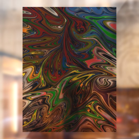 Koel abstract patroon raamsticker (Vel 2)