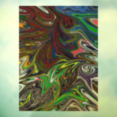 Koel abstract patroon raamsticker (Vel 3)