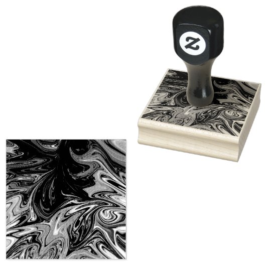Koel abstract patroon rubberstempel (Gestempeld)