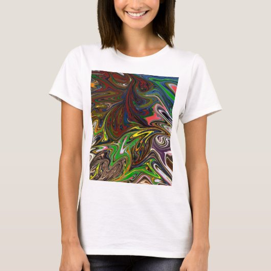 Koel abstract patroon t-shirt (Voorkant)