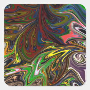 Koel abstract patroon vierkante sticker