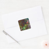 Koel abstract patroon vierkante sticker (Envelop)