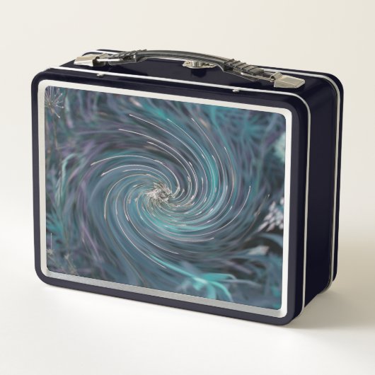 Koel Abstract Retro Black en Blauwgroen kosmische (Achterkant)