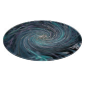 Koel Abstract Retro Black en Blauwgroen kosmische  Snijplank (Hoek)