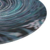 Koel Abstract Retro Black en Blauwgroen kosmische  Snijplank (Hoek)