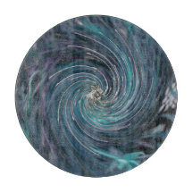 Koel Abstract Retro Black en Blauwgroen kosmische