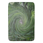 Koel Abstract Retro Chartreuse Green Floral Swirl Badmat (Voorkant Verticaal)