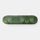 Koel Abstract Retro Chartreuse Green Floral Swirl Persoonlijk Skateboard (Horizontaal)